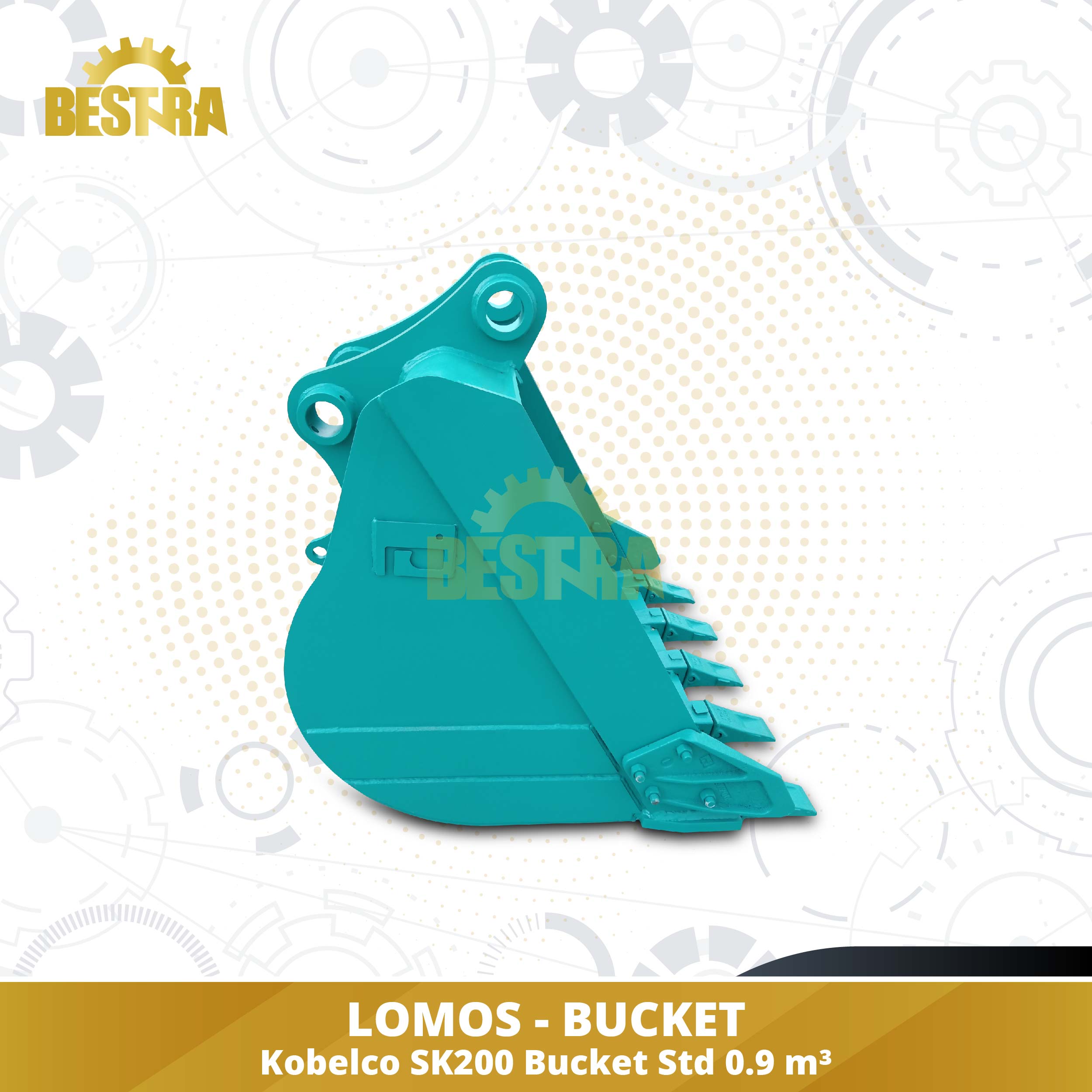 LOMOS Excavator Bucket (GET) Kobelco SK200 Bucket Std Image 1